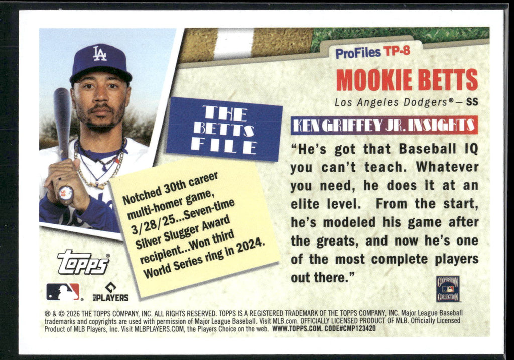 2026 Topps #TP-8 Mookie Betts Profiles