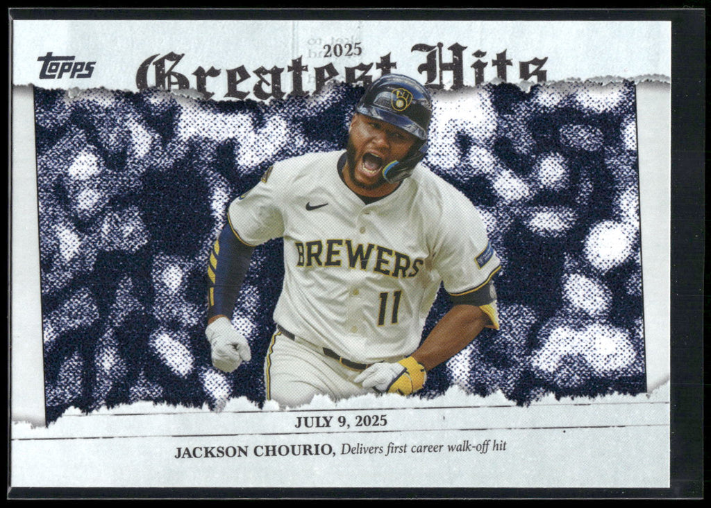 2026 Topps #GH-20 Jackson Chourio 2025 Greatest Hits