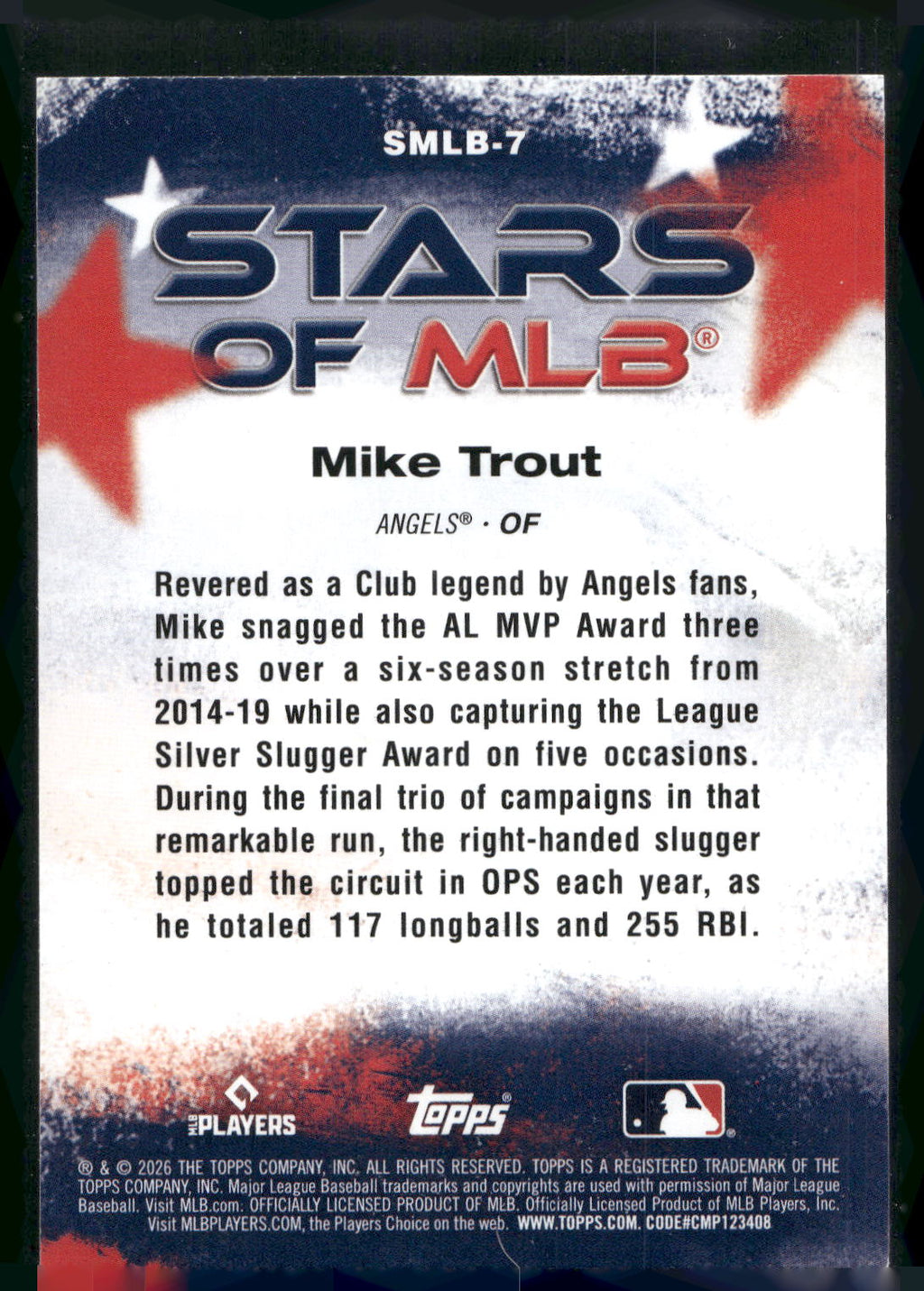 2026 Topps #SMLB-7 Mike Trout Stars of MLB