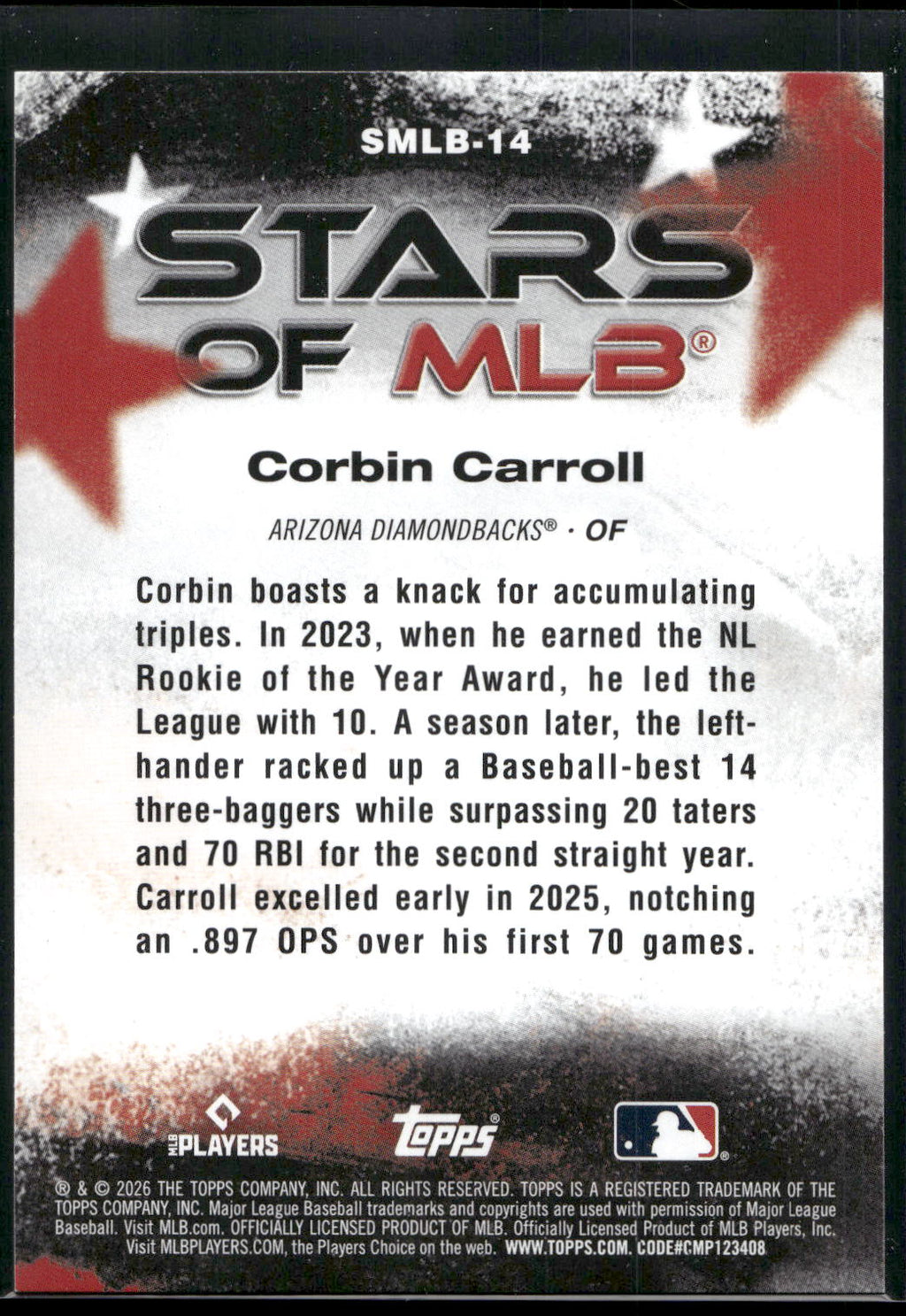 2026 Topps #SMLB-14 Corbin Carroll Stars of MLB