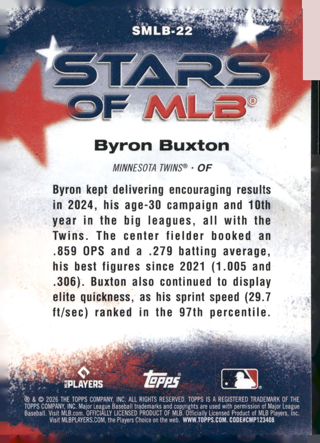 2026 Topps #SMLB-22 Byron Buxton Stars of MLB