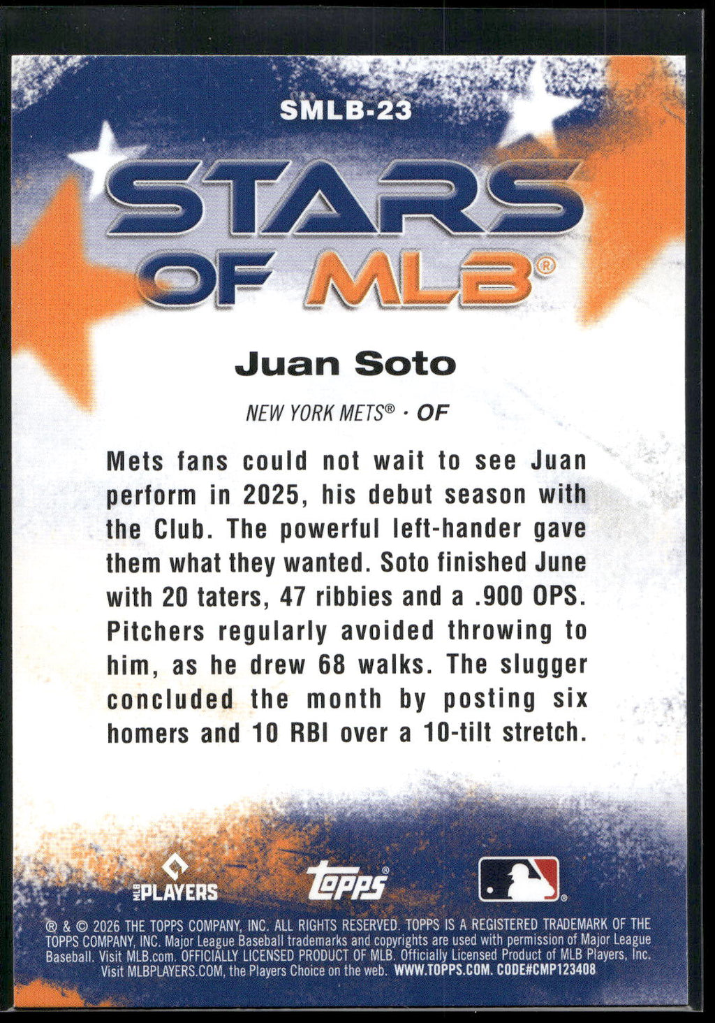 2026 Topps #SMLB-23 Juan Soto Stars of MLB