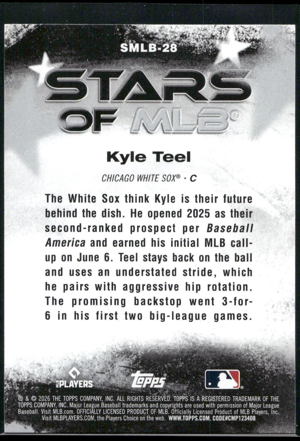 2026 Topps #SMLB-28 Kyle Teel Stars of MLB
