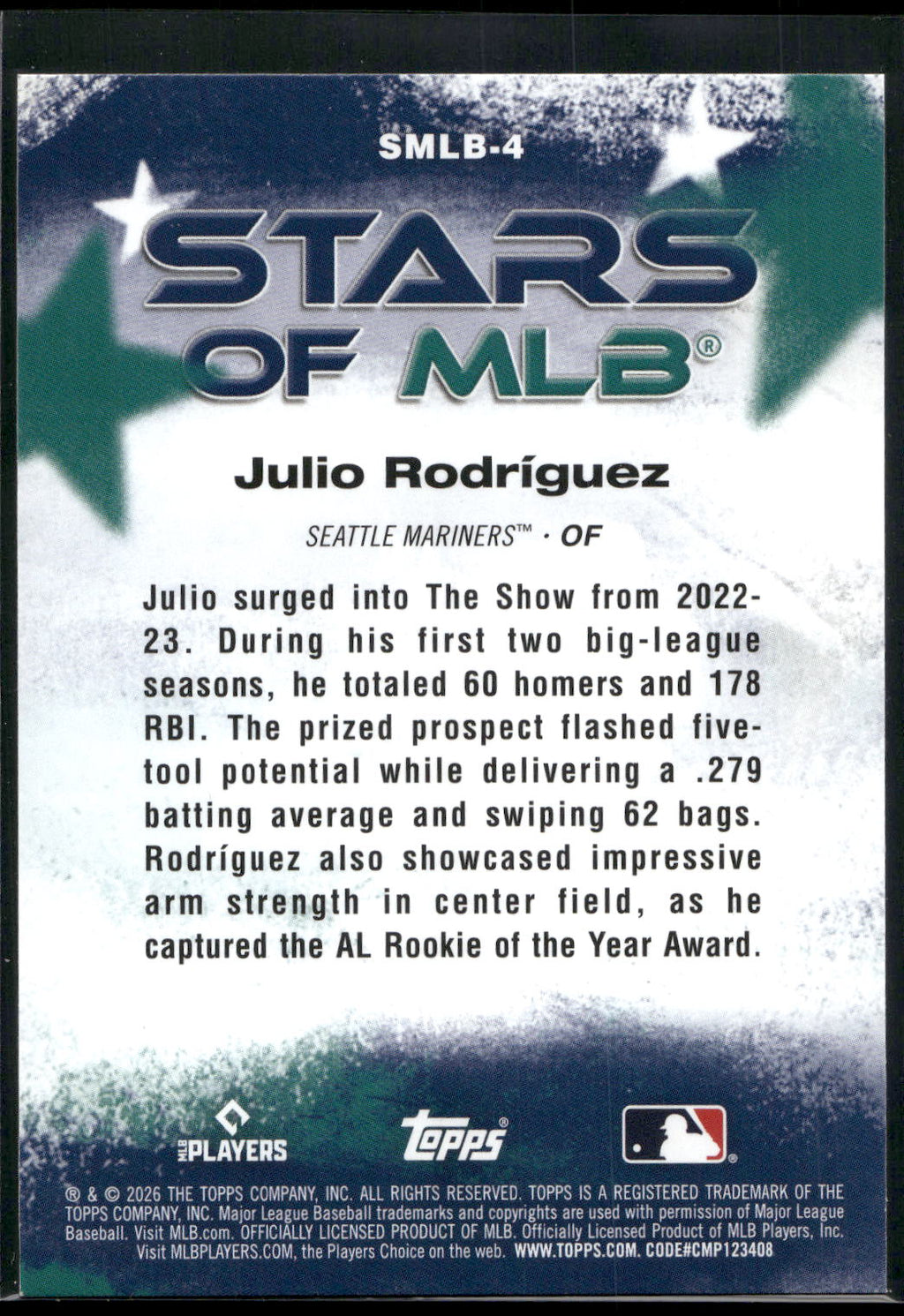 2026 Topps #SMLB-4 Julio Rodríguez Stars of MLB