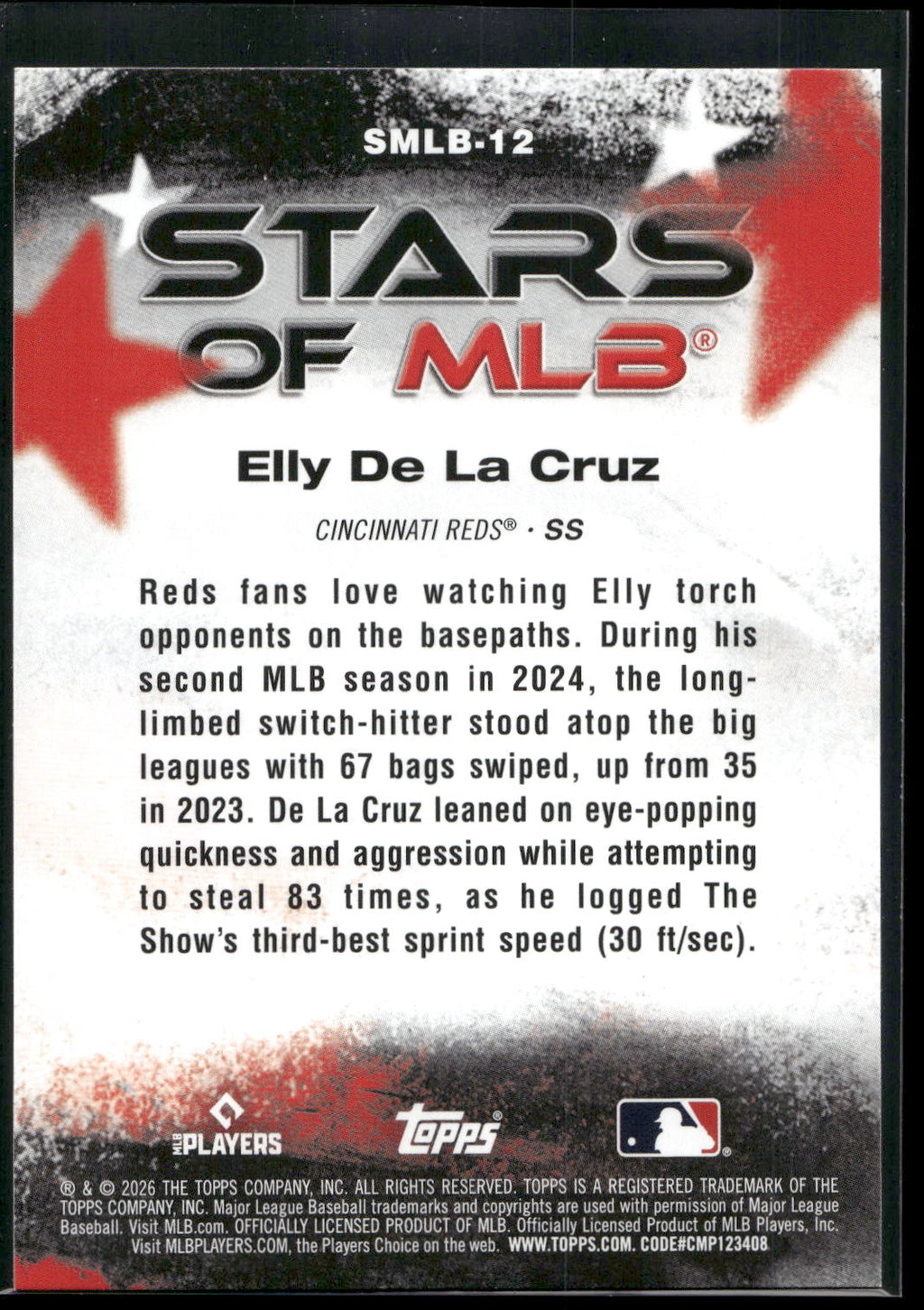 2026 Topps #SMLB-12 Elly De La Cruz Stars of MLB