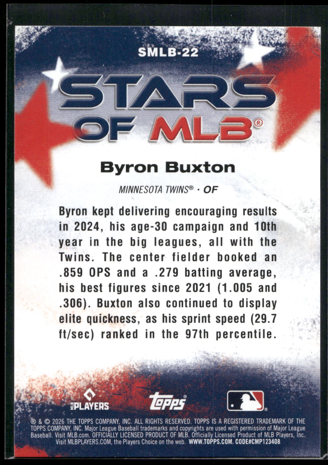 2026 Topps #SMLB-22 Byron Buxton Stars of MLB