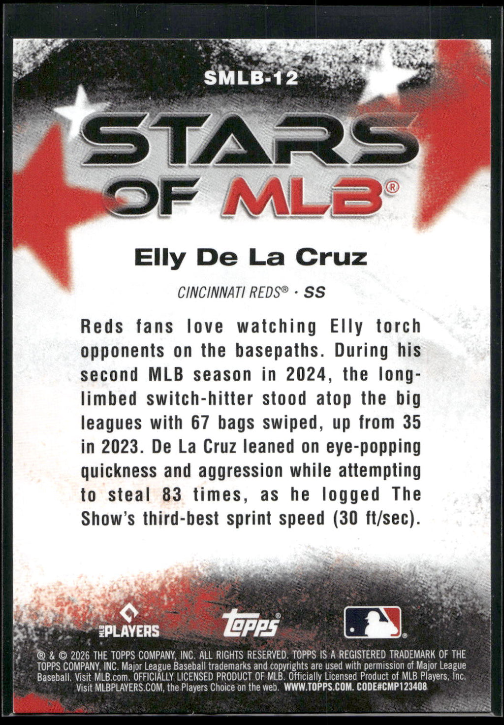 2026 Topps #SMLB-12 Elly De La Cruz Stars of MLB