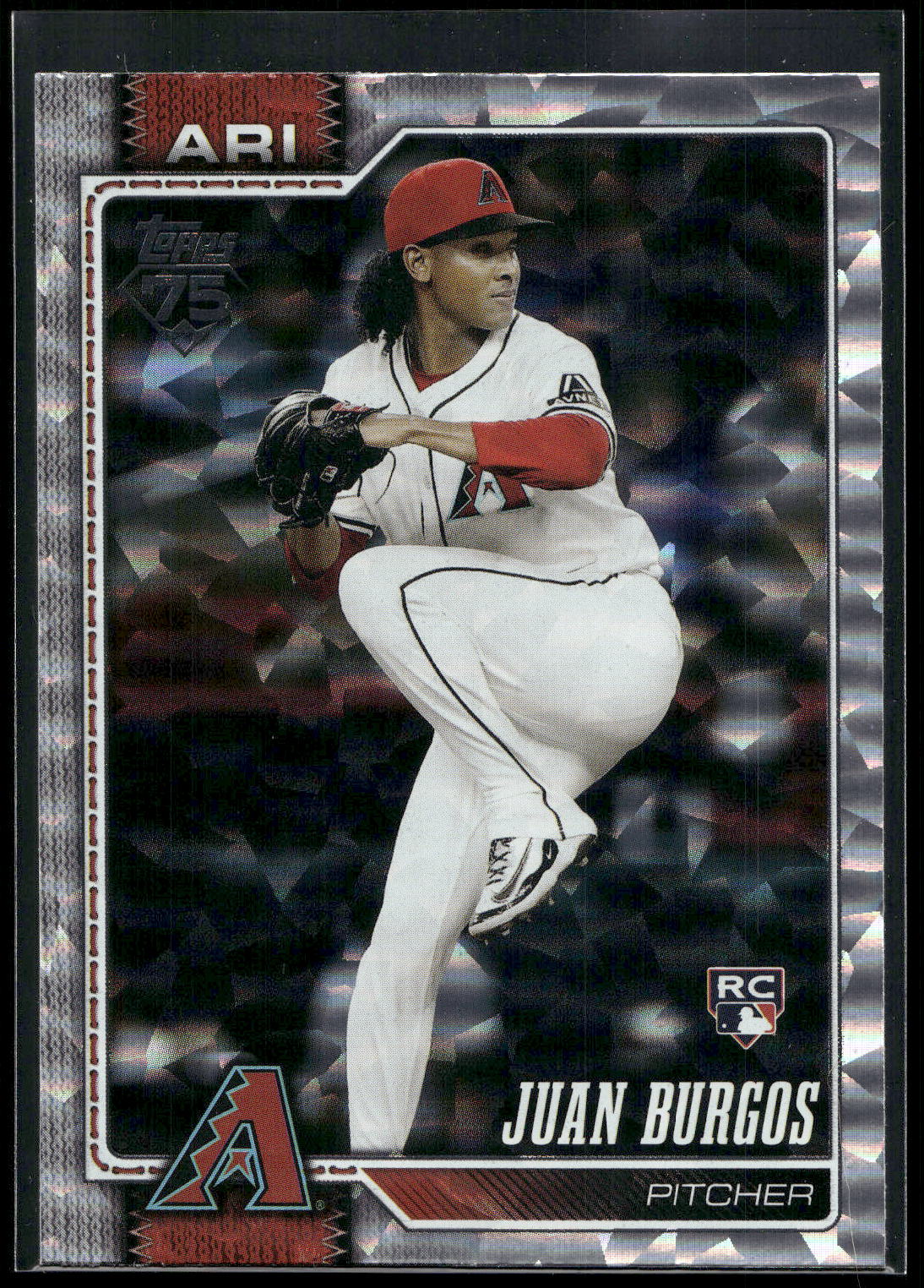 2026 Topps #102 Juan Burgos Silver Crackle Foil