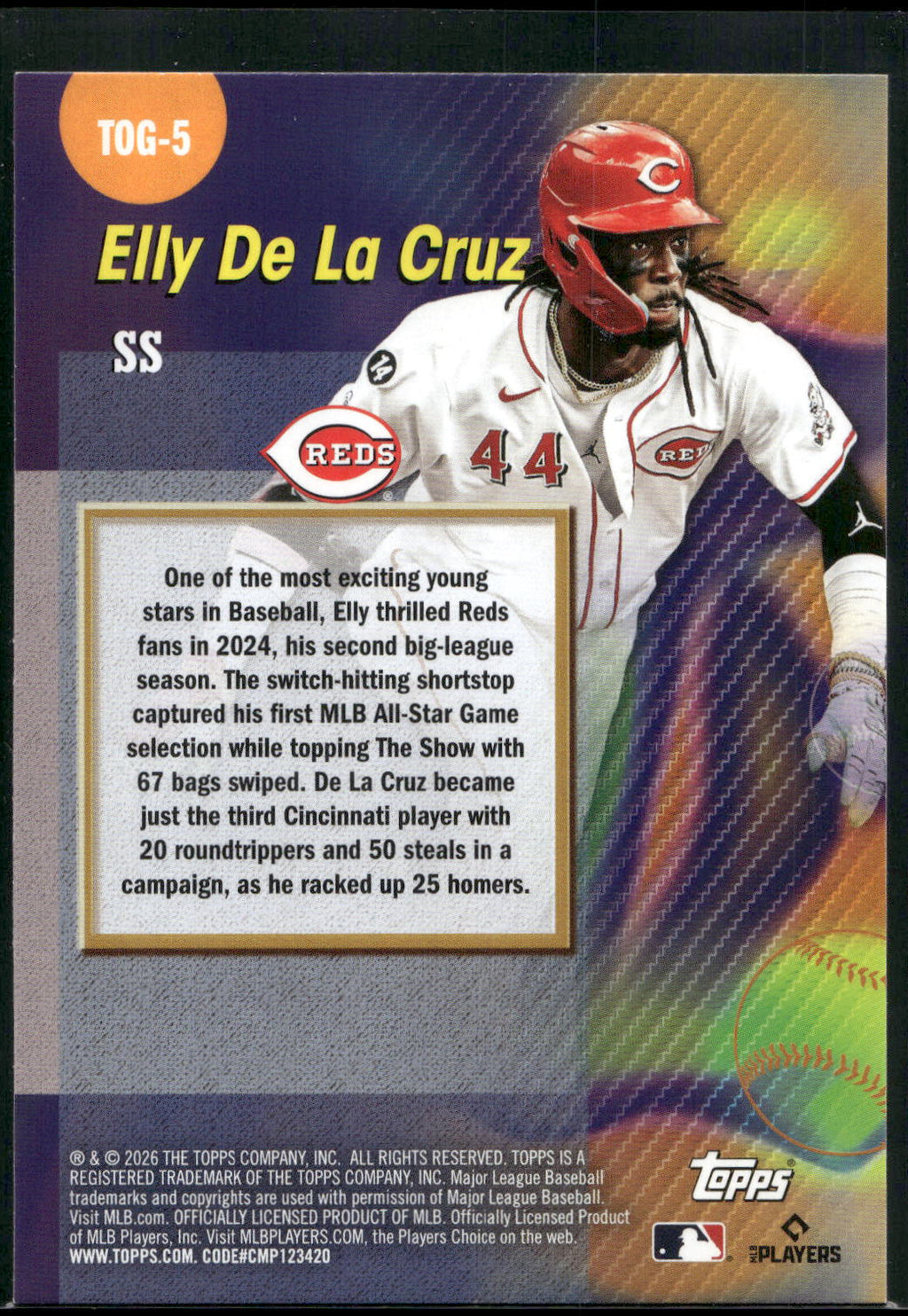 2026 Topps #TOG-5 Elly De La Cruz Titans of the Game