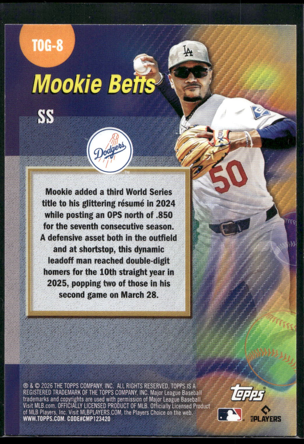 2026 Topps #TOG-8 Mookie Betts Titans of the Game