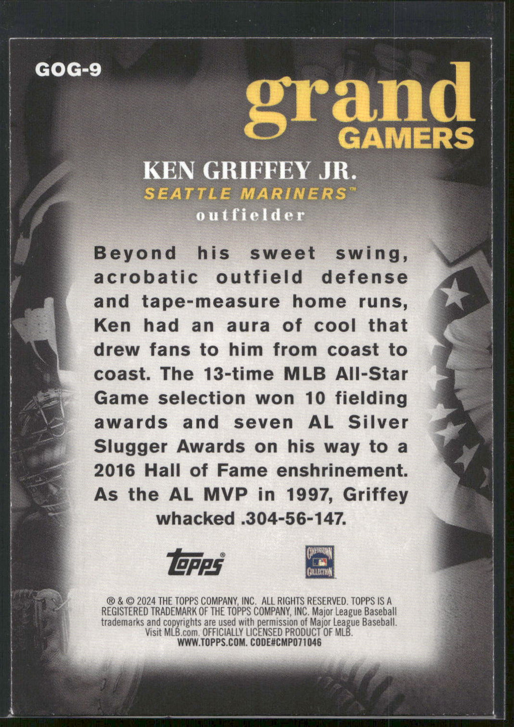 2024 Topps #GOG-9 Ken Griffey Jr. Grand Gamers