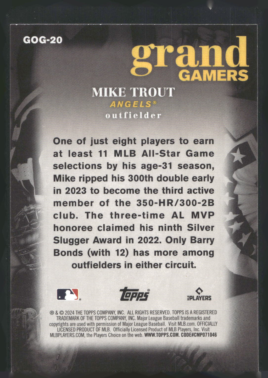 2024 Topps #GOG-20 Mike Trout Grand Gamers