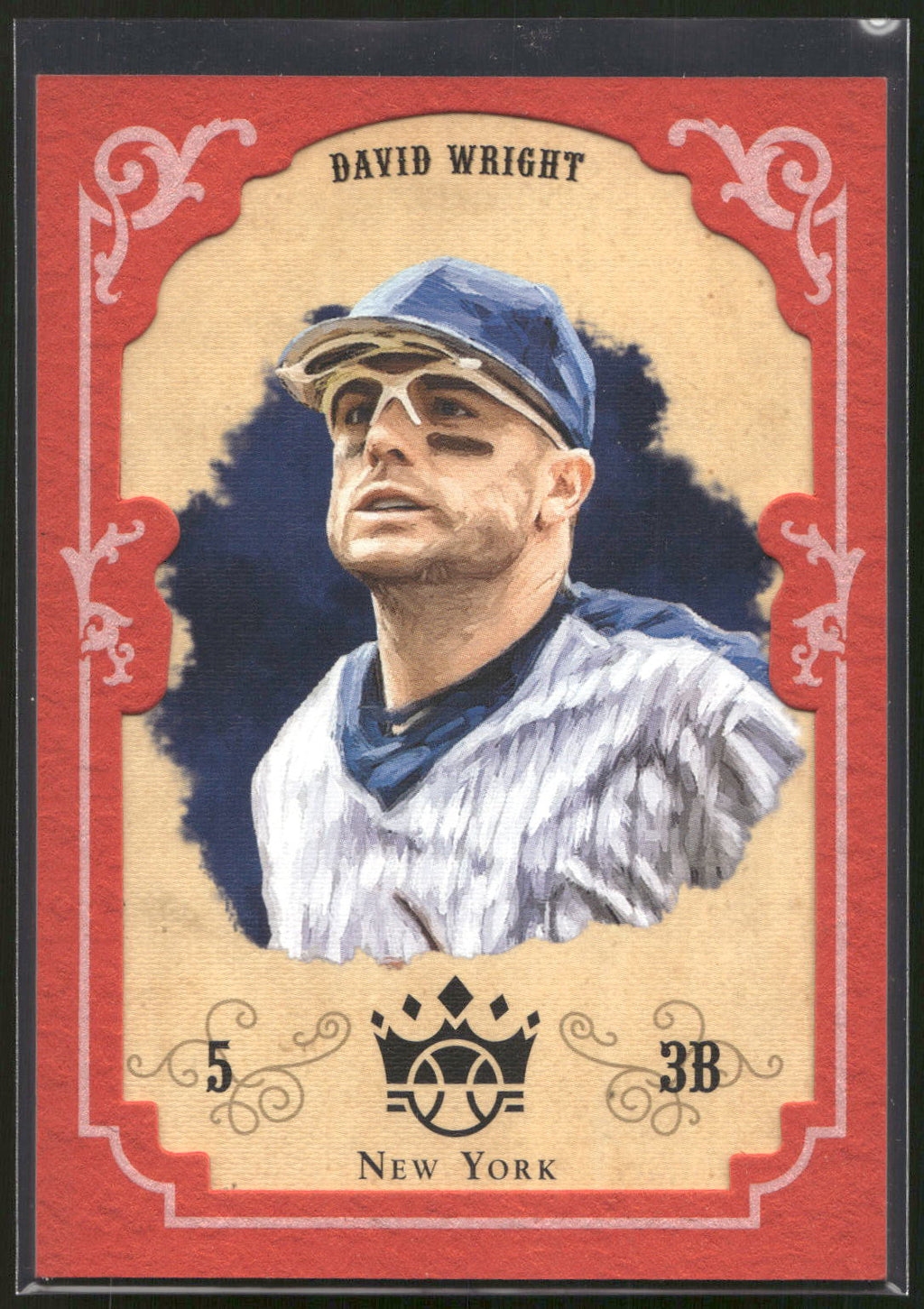 2019 Panini Diamond Kings #DK04-DW David Wright 2004 DK Retro Set Framed Red