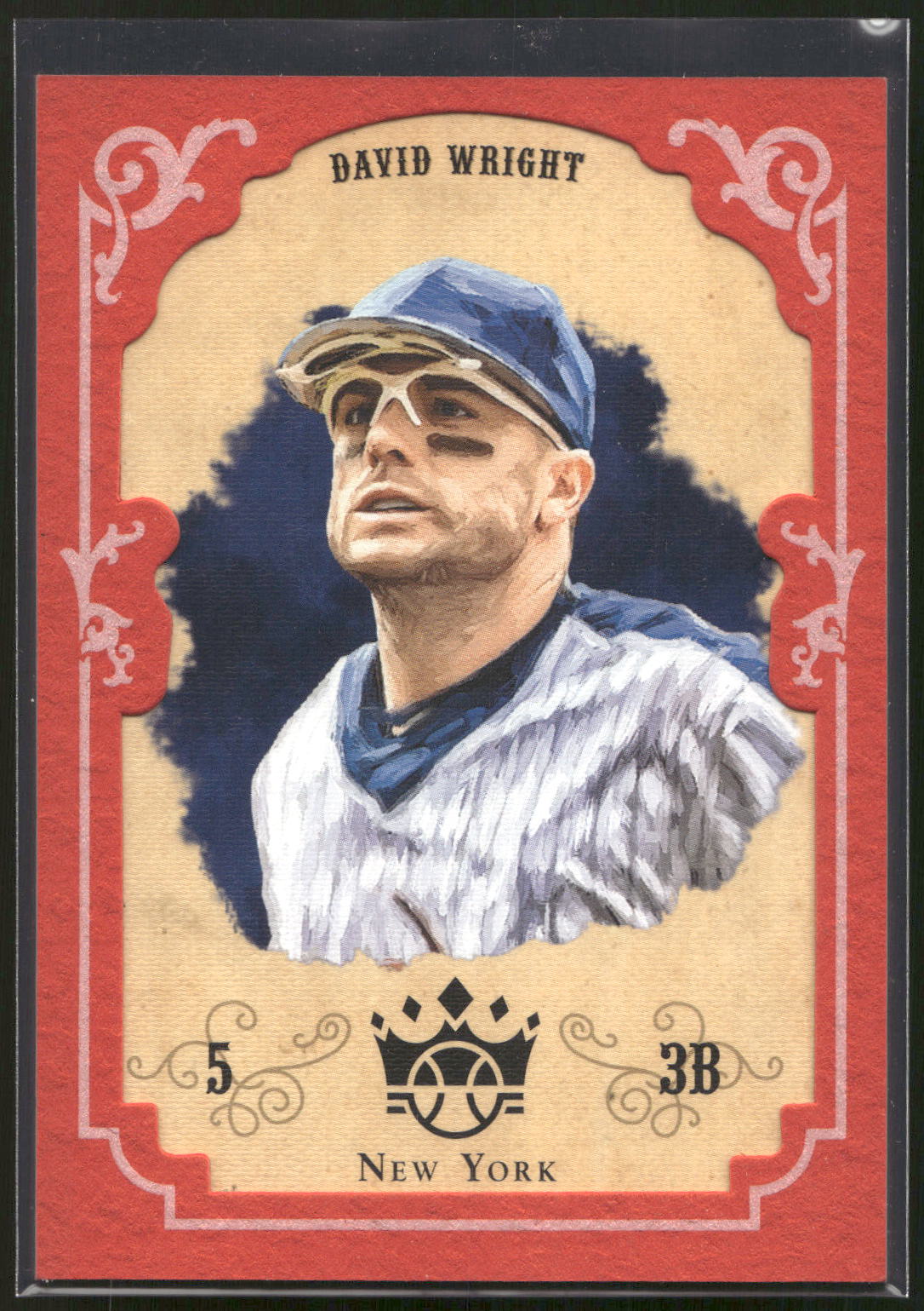 2019 Panini Diamond Kings #DK04-DW David Wright 2004 DK Retro Set Framed Red
