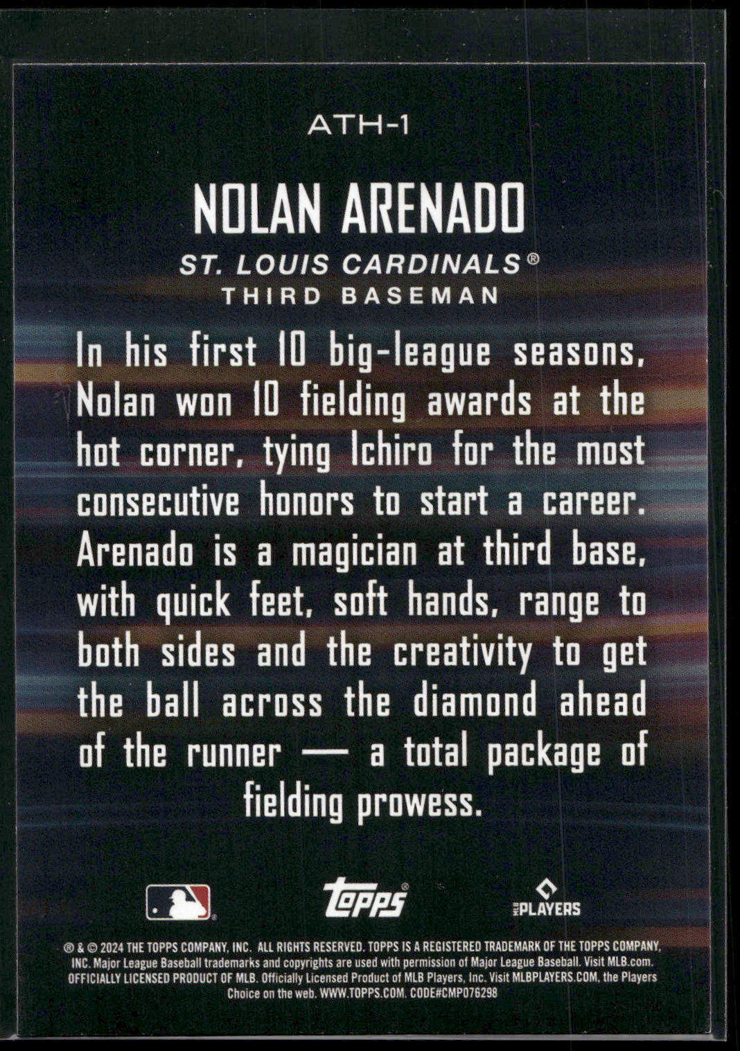 2024 Topps #ATH-1 Nolan Arenado Around the Horn
