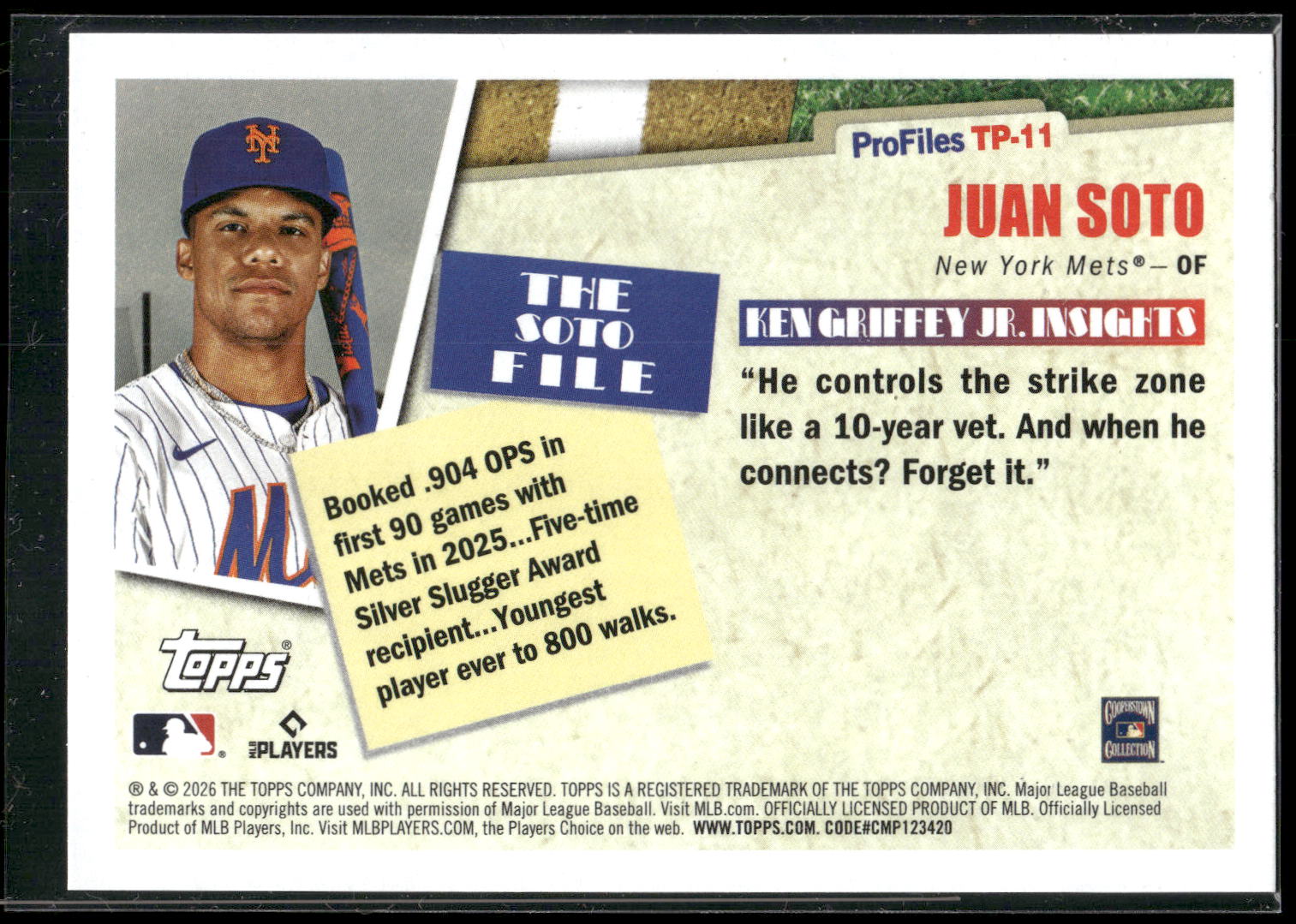 2026 Topps #TP-11 Juan Soto Topps Profiles