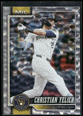 2026 Topps #154 Christian Yelich Silver Crackle Foil