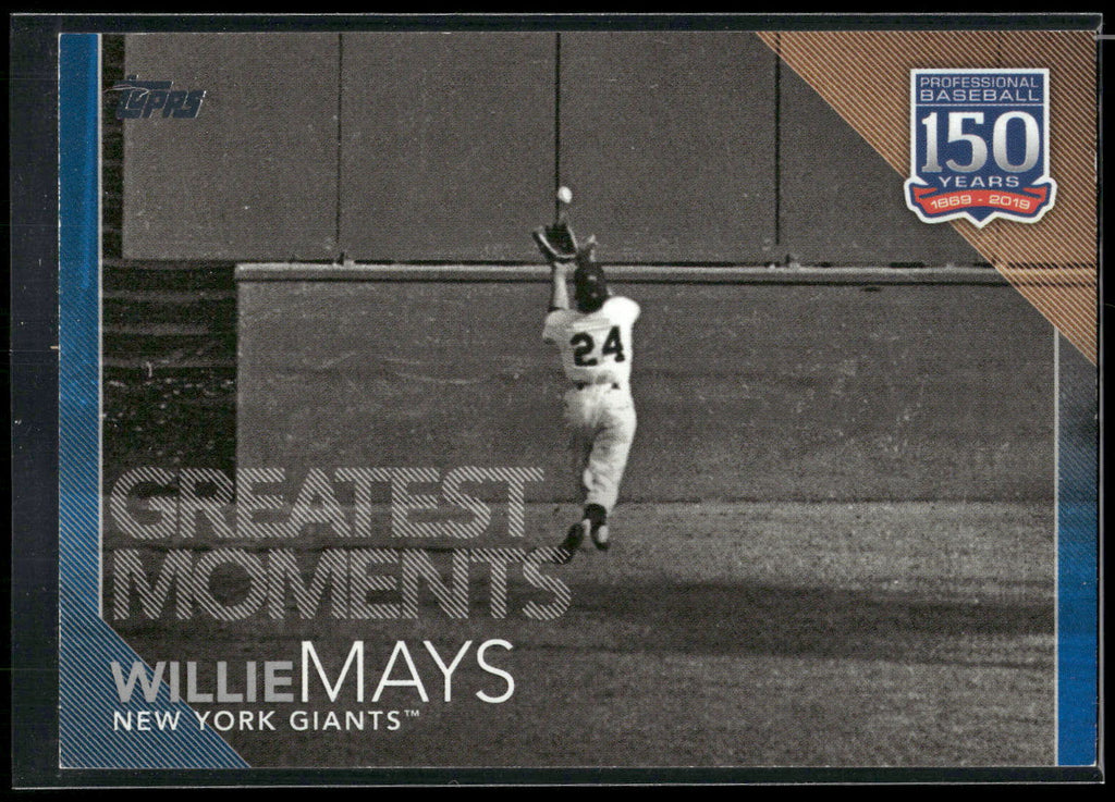 2019 Topps Update #150-51 Willie Mays 150 Years of Professional Baseball Blue