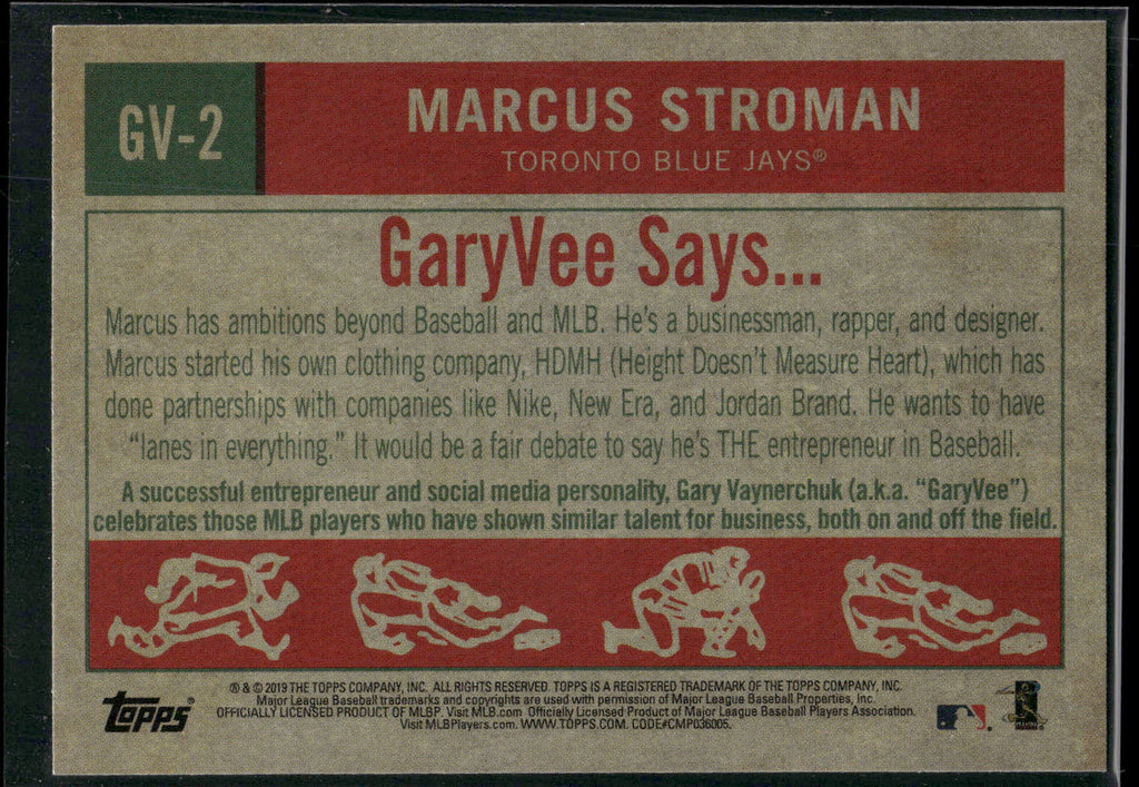 2019 Topps #GV-2 Marcus Stroman Gary Vee's Top Entrepreneurs in Baseball