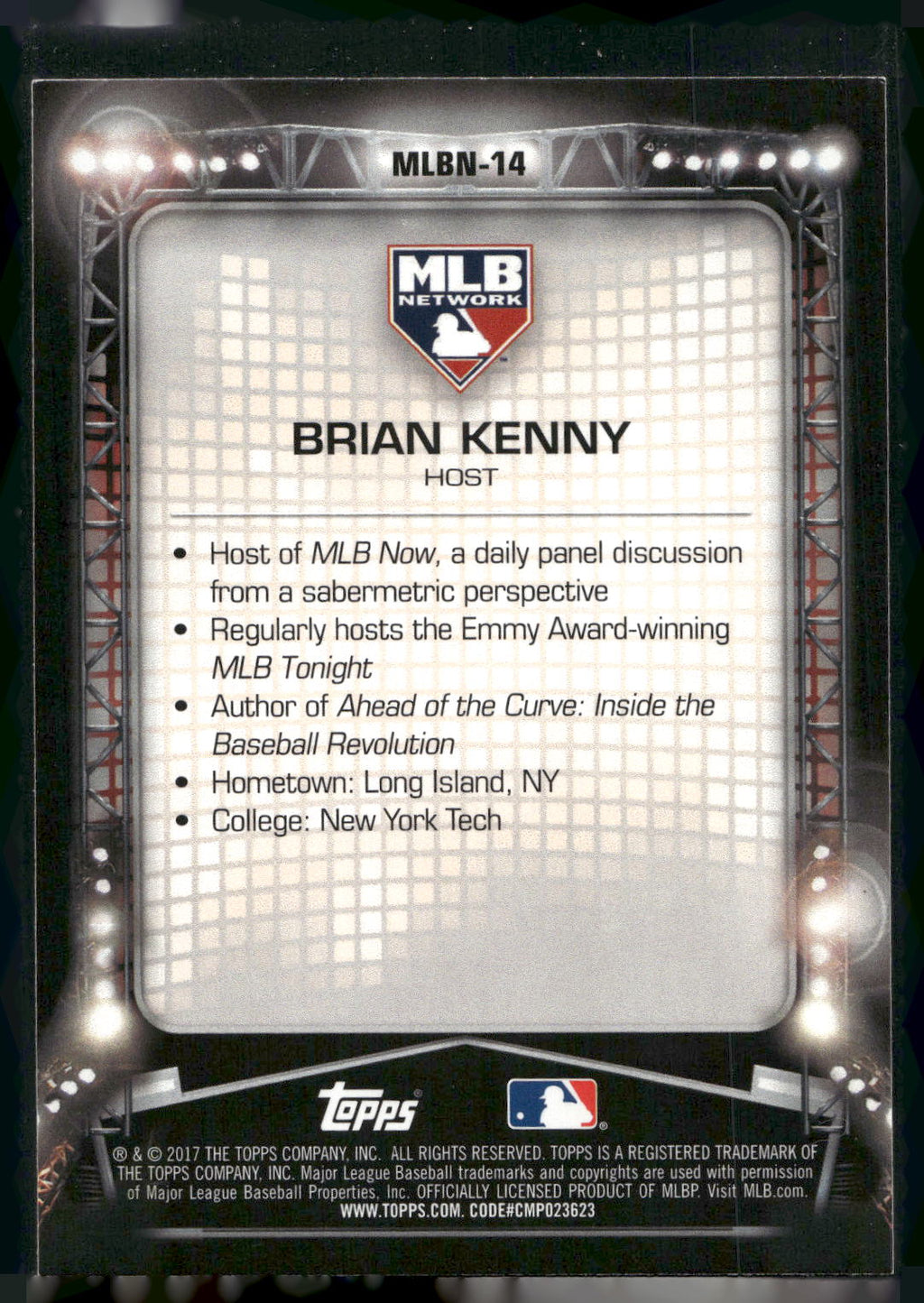 2017 Topps #MLBN-14 Brian Kenny MLB Network