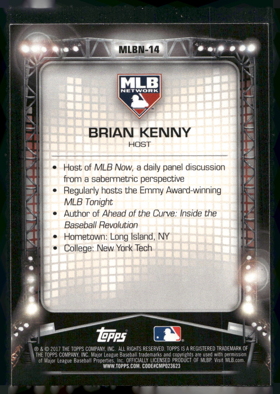 2017 Topps #MLBN-14 Brian Kenny MLB Network
