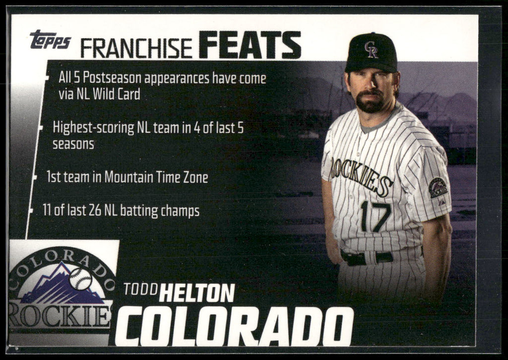 2019 Topps #FF-10 Todd Helton Franchise Feats