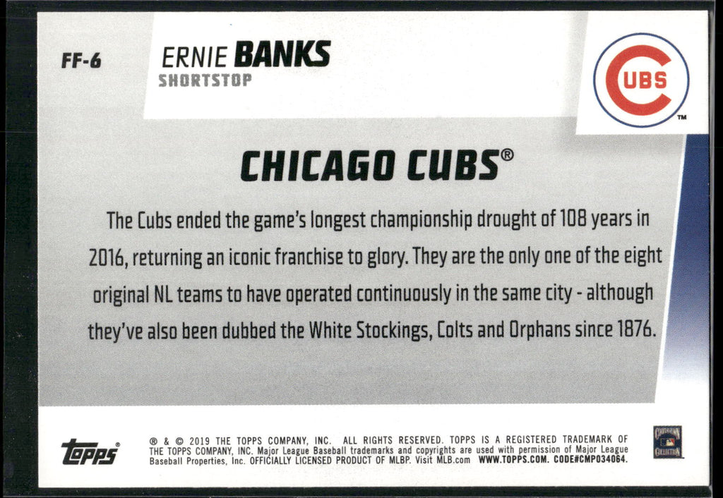2019 Topps #FF-6 Ernie Banks Franchise Feats
