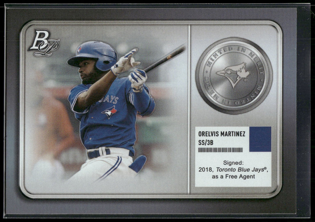 2022 Bowman Platinum #MM-15 Orelvis Martinez Minted in Merit