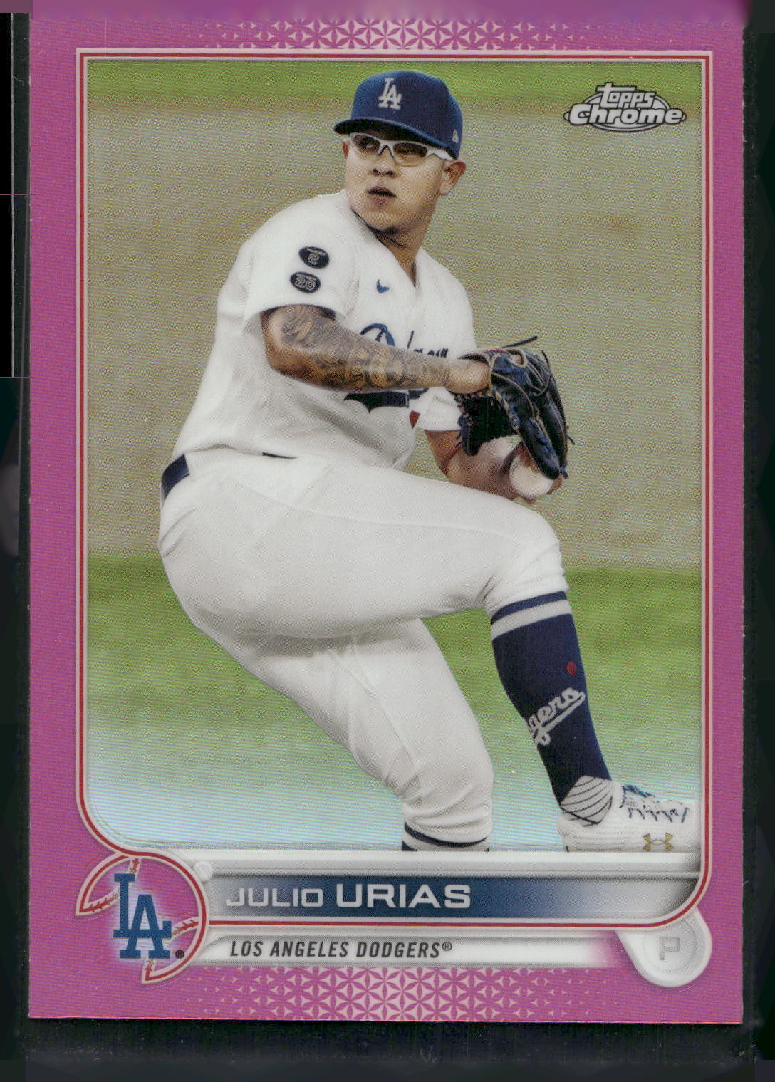 2022 Topps Mini #299 Julio Urias Pink #/25