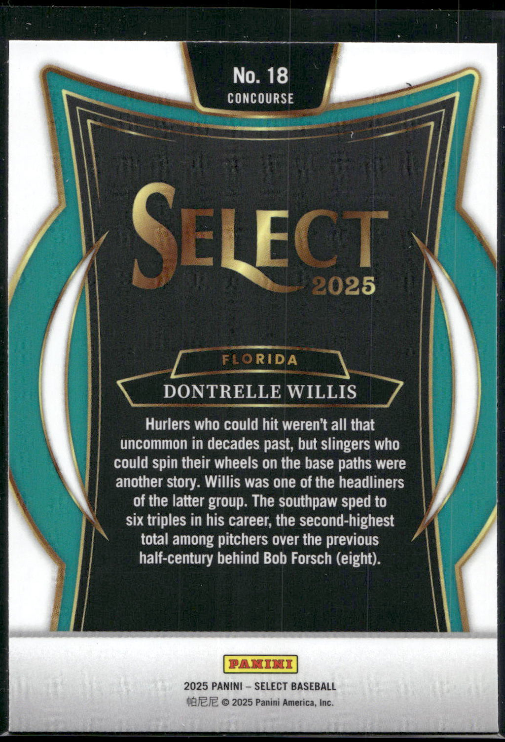 2025 Panini Select #18 Dontrelle Willis