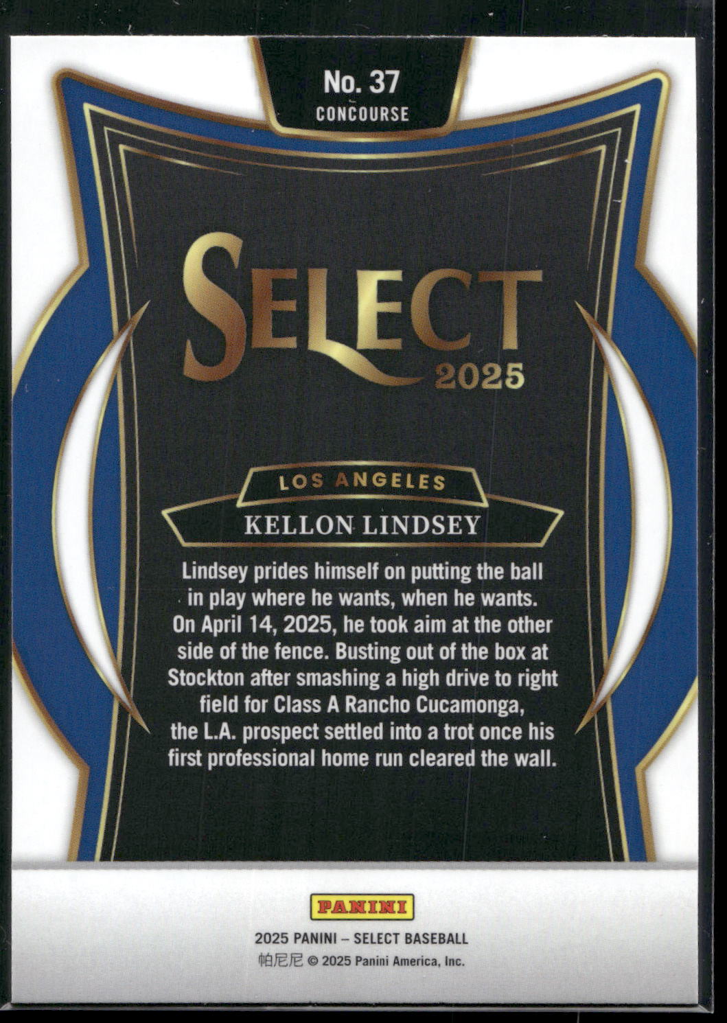 2025 Panini Select #37 Kellon Lindsey