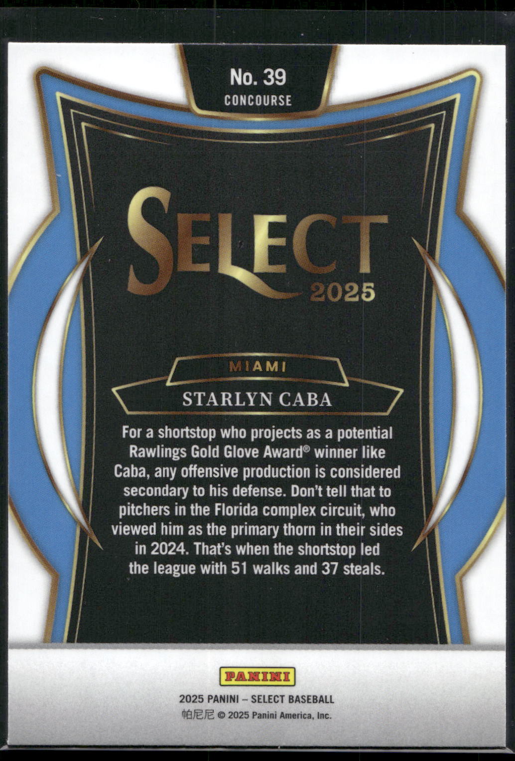2025 Panini Select #39 Starlyn Caba