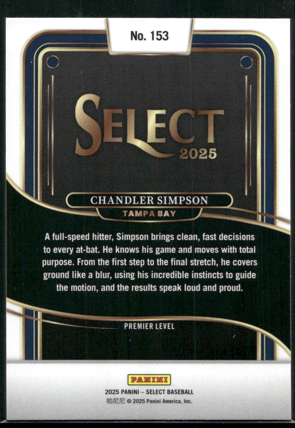 2025 Panini Select #153 Chandler Simpson