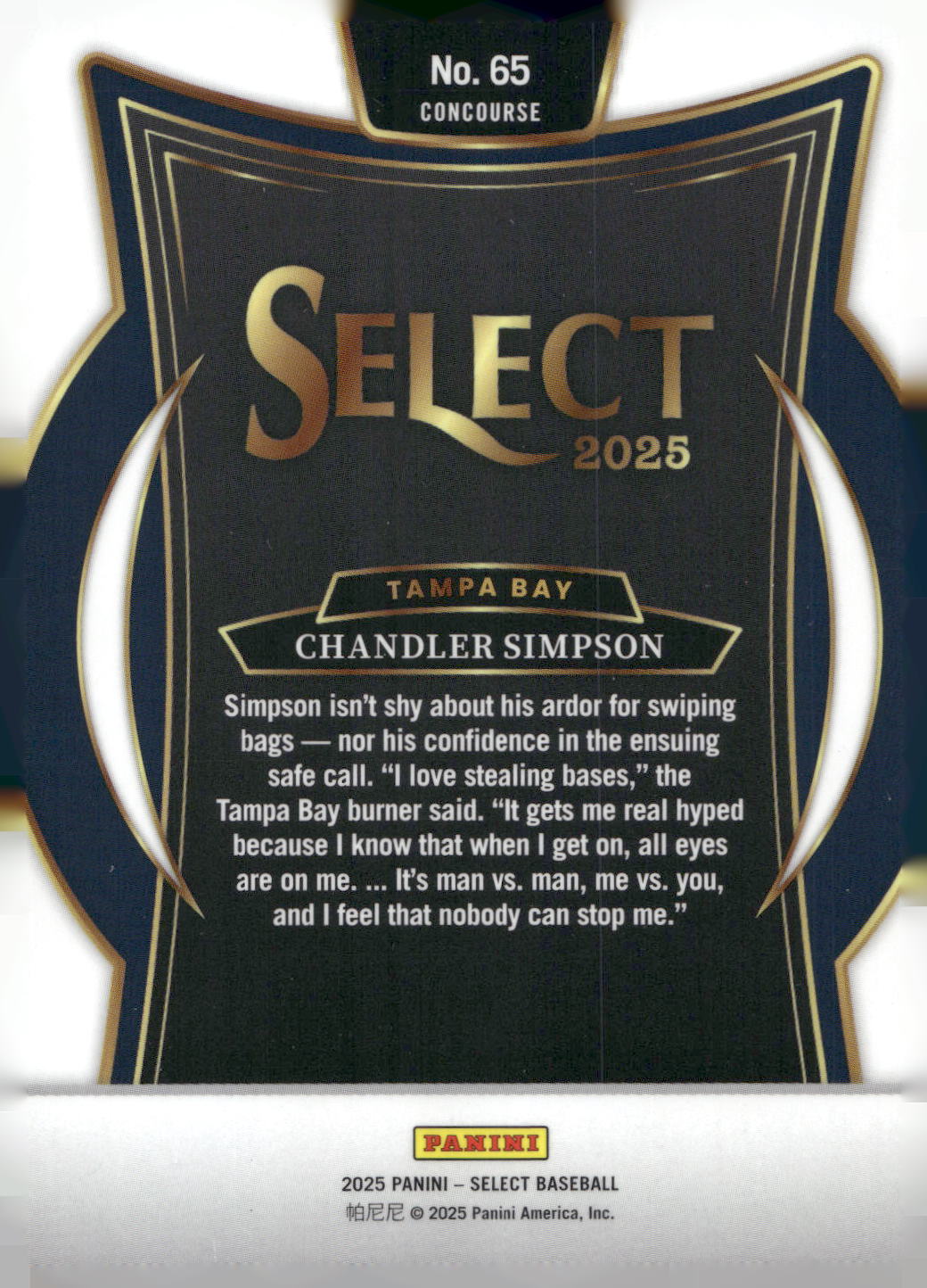 2025 Panini Select #65 Chandler Simpson