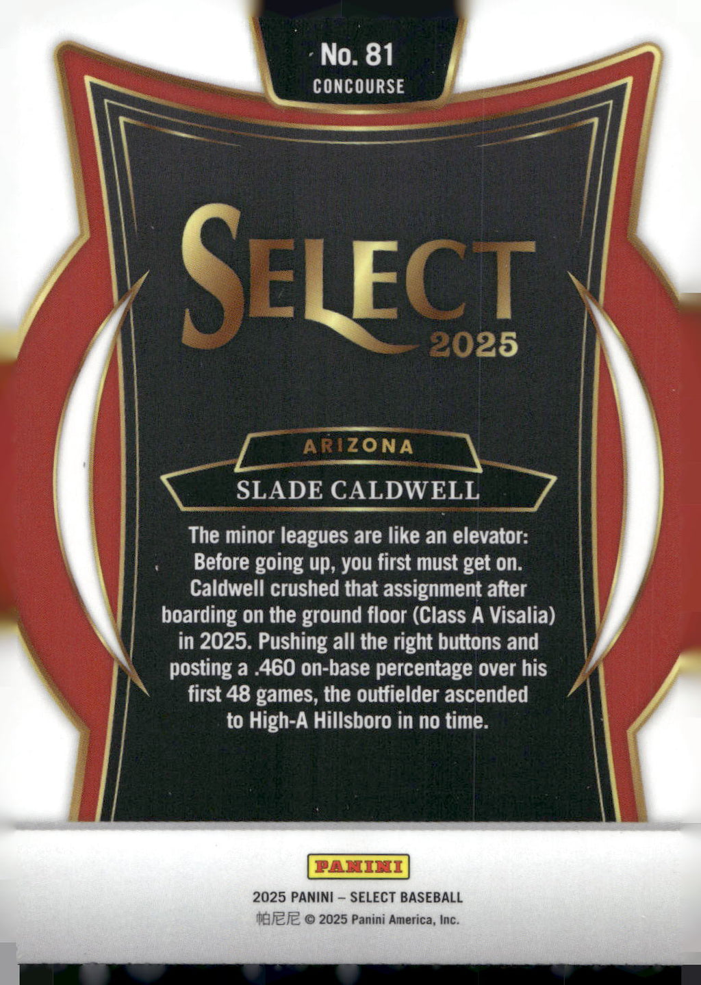 2025 Panini Select #81 Slade Caldwell