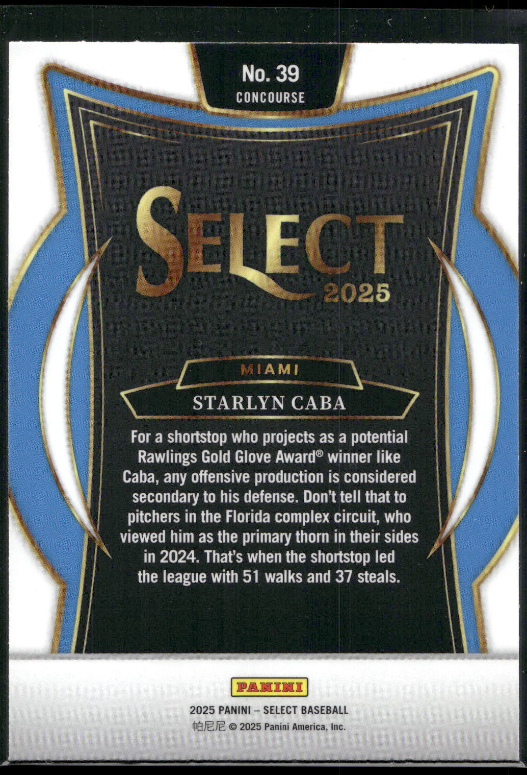 2025 Panini Select #39 Starlyn Caba