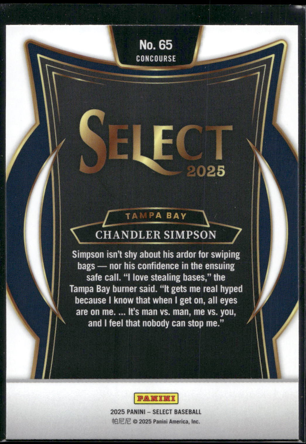 2025 Panini Select #65 Chandler Simpson