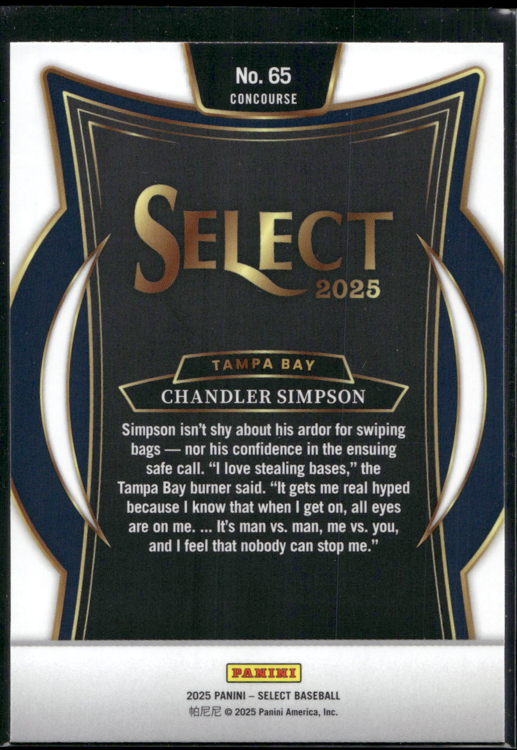 2025 Panini Select #65 Chandler Simpson