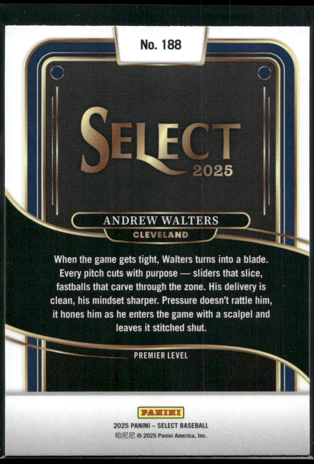 2025 Panini Select #188 Andrew Walters