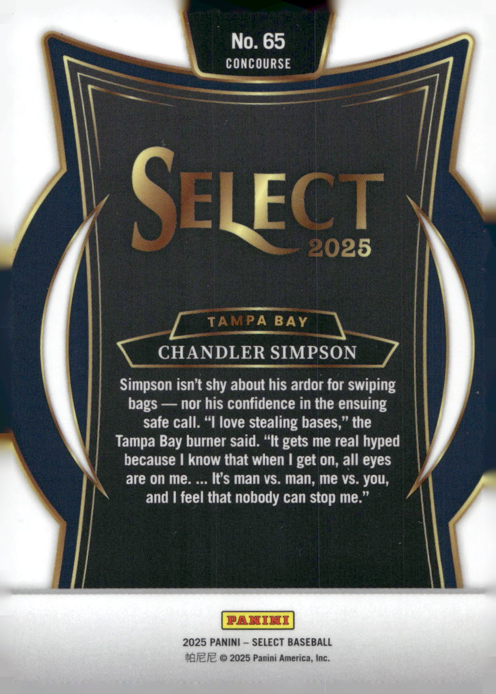 2025 Panini Select #65 Chandler Simpson