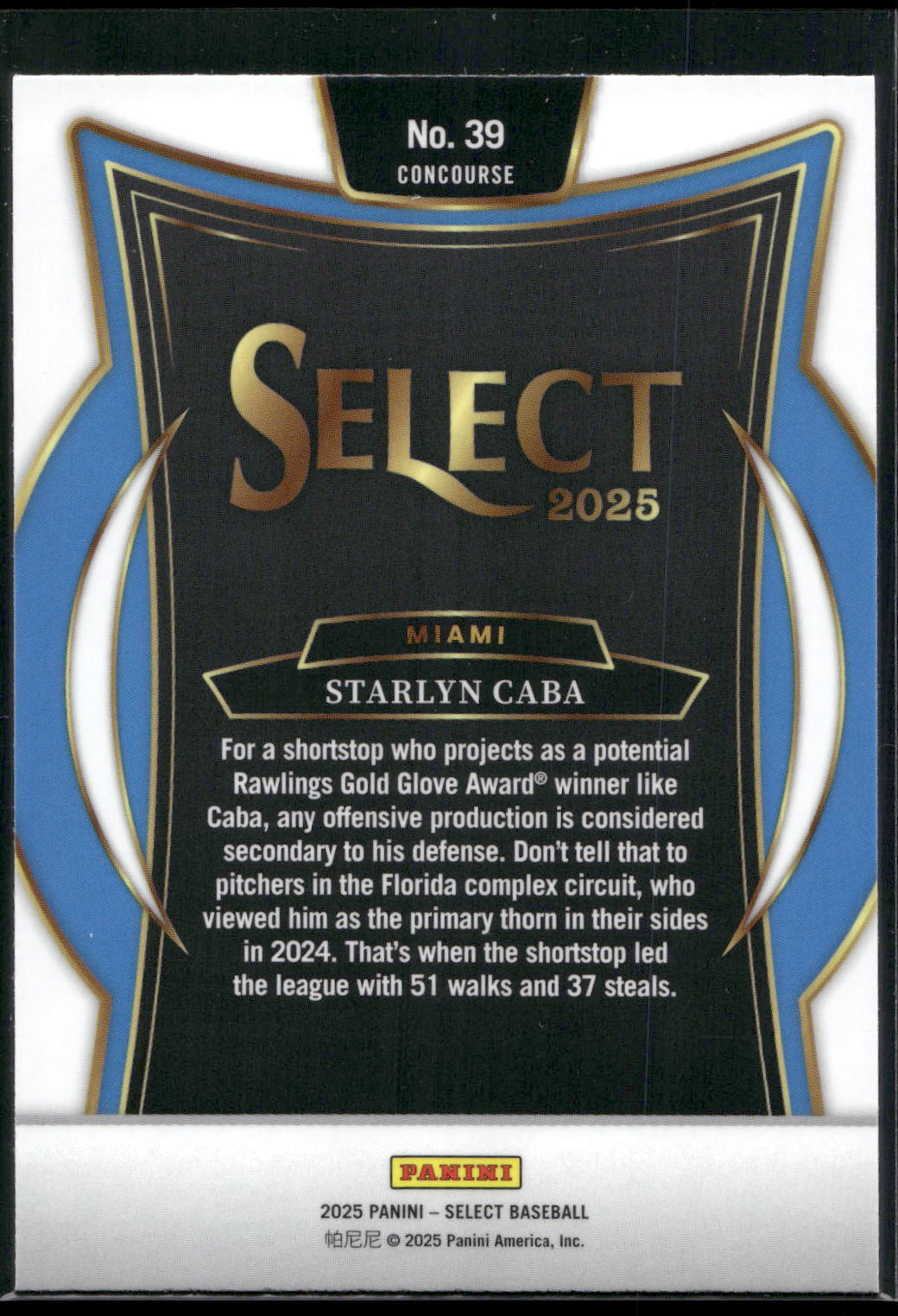 2025 Panini Select #39 Starlyn Caba