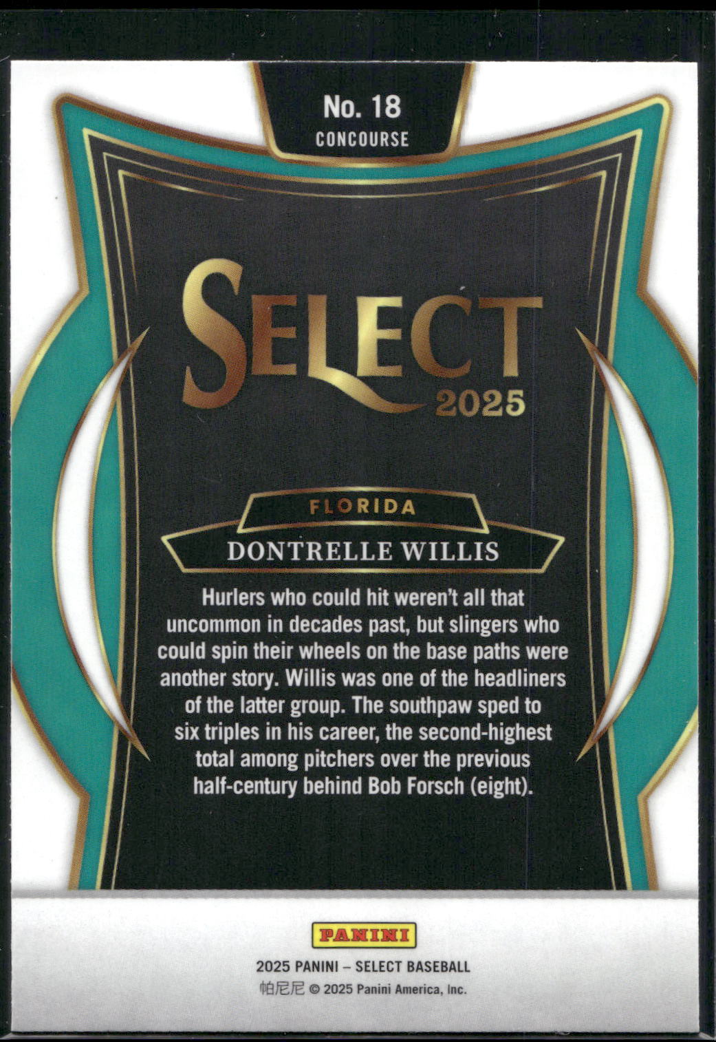 2025 Panini Select #18 Dontrelle Willis