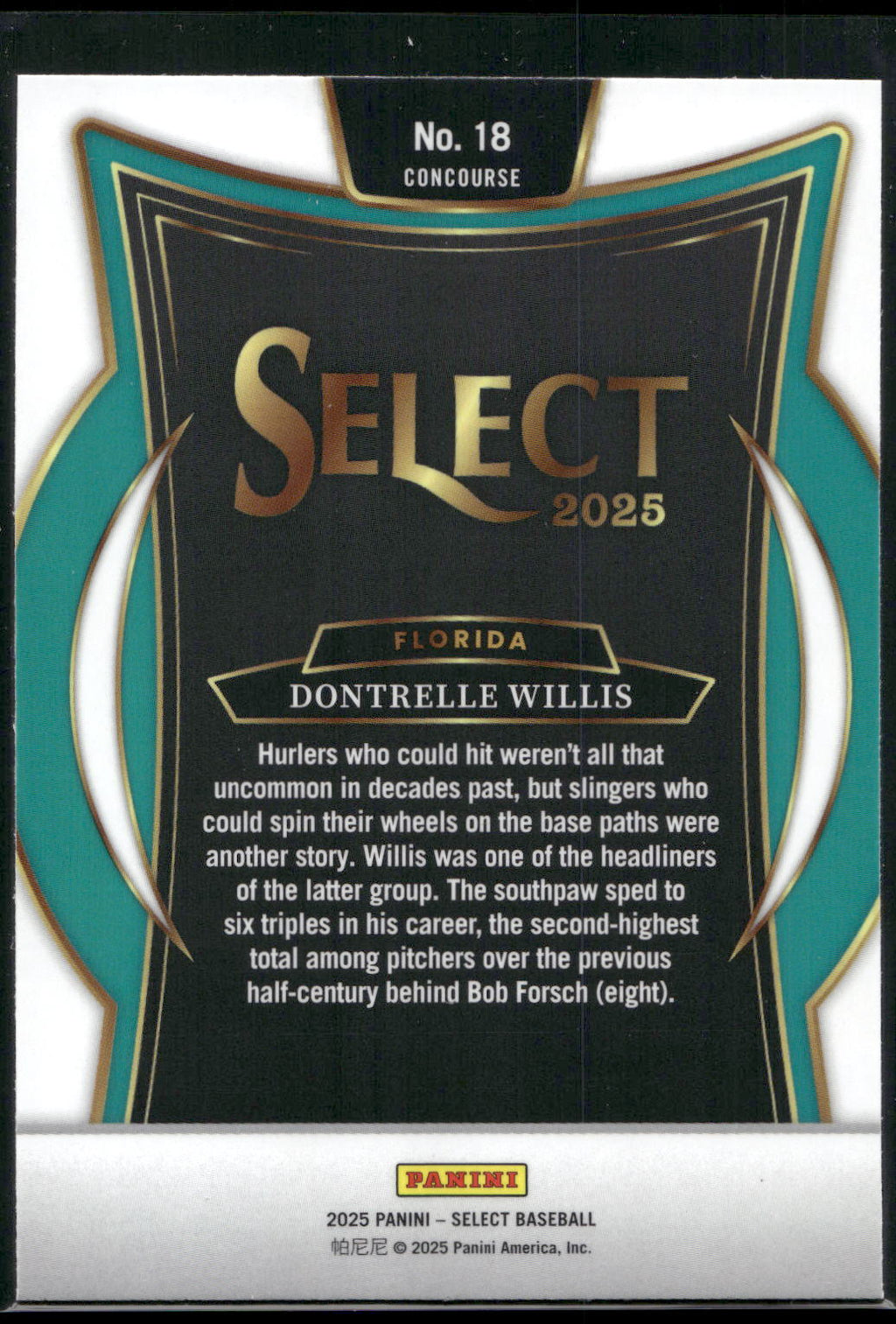 2025 Panini Select #18 Dontrelle Willis