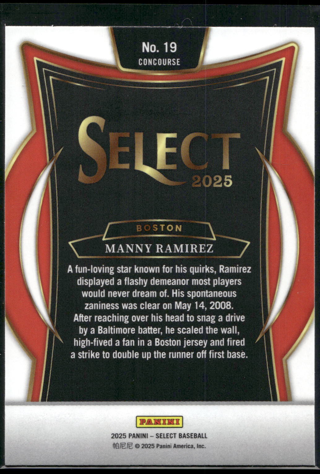 2025 Panini Select #19 Manny Ramirez