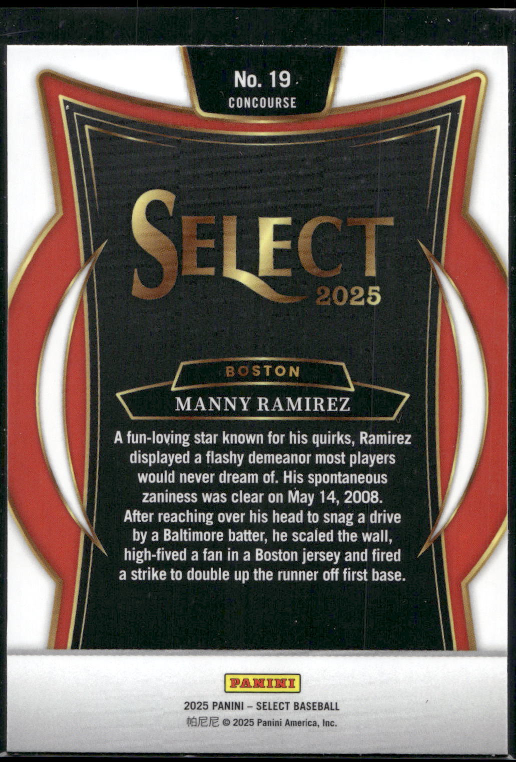 2025 Panini Select #19 Manny Ramirez