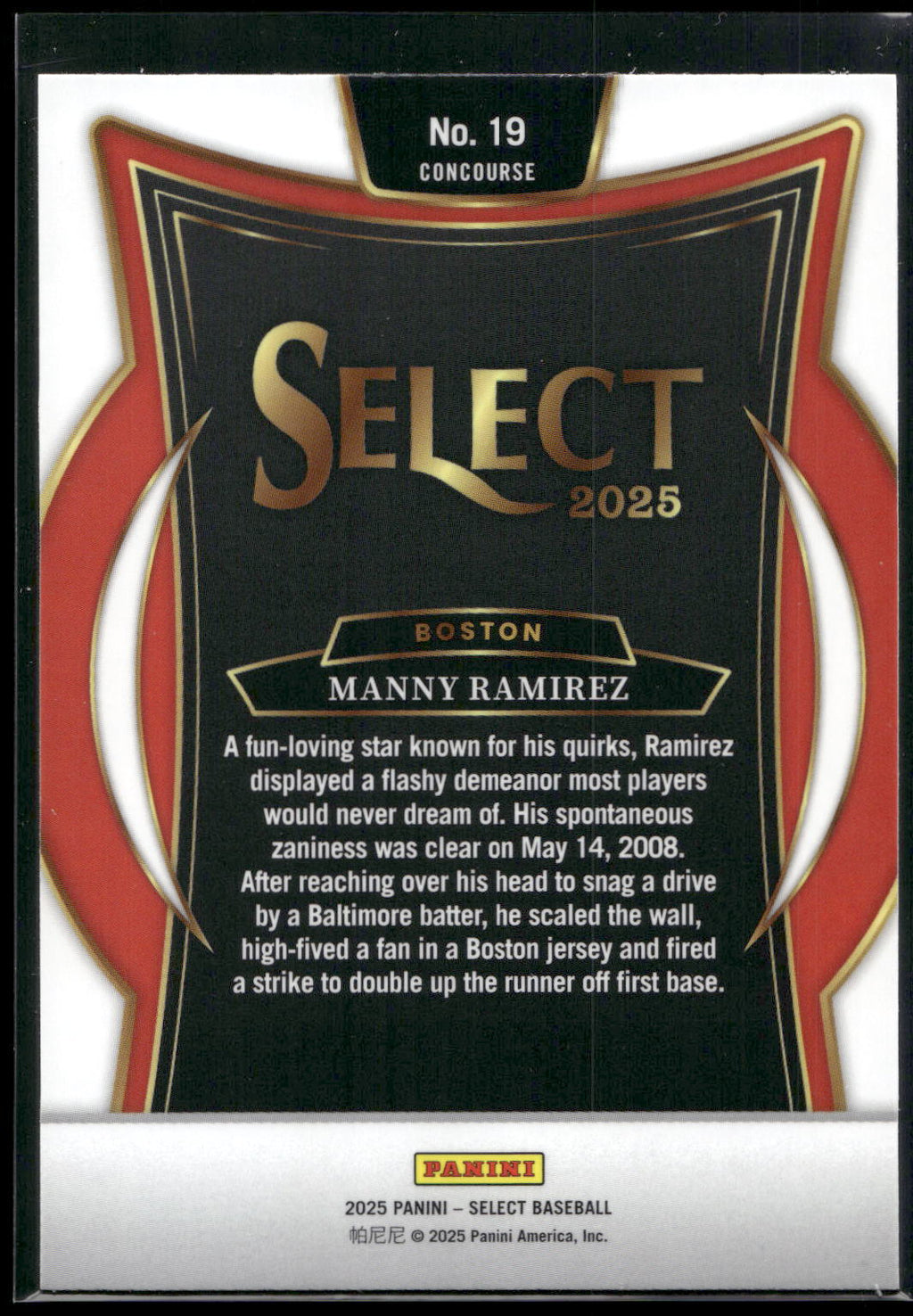 2025 Panini Select #19 Manny Ramirez