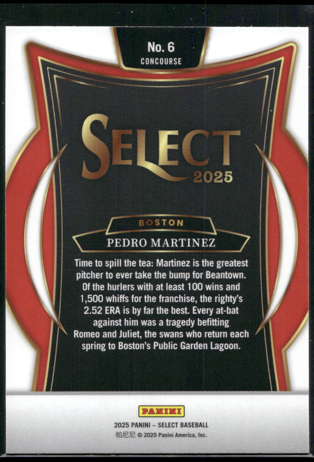 2025 Panini Select #6 Pedro Martinez