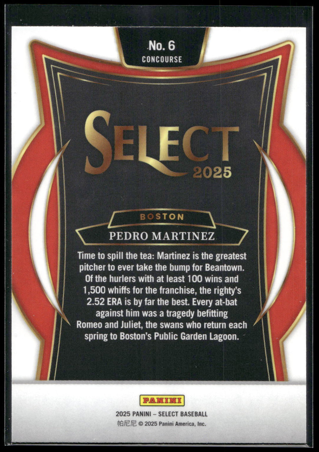 2025 Panini Select #6 Pedro Martinez
