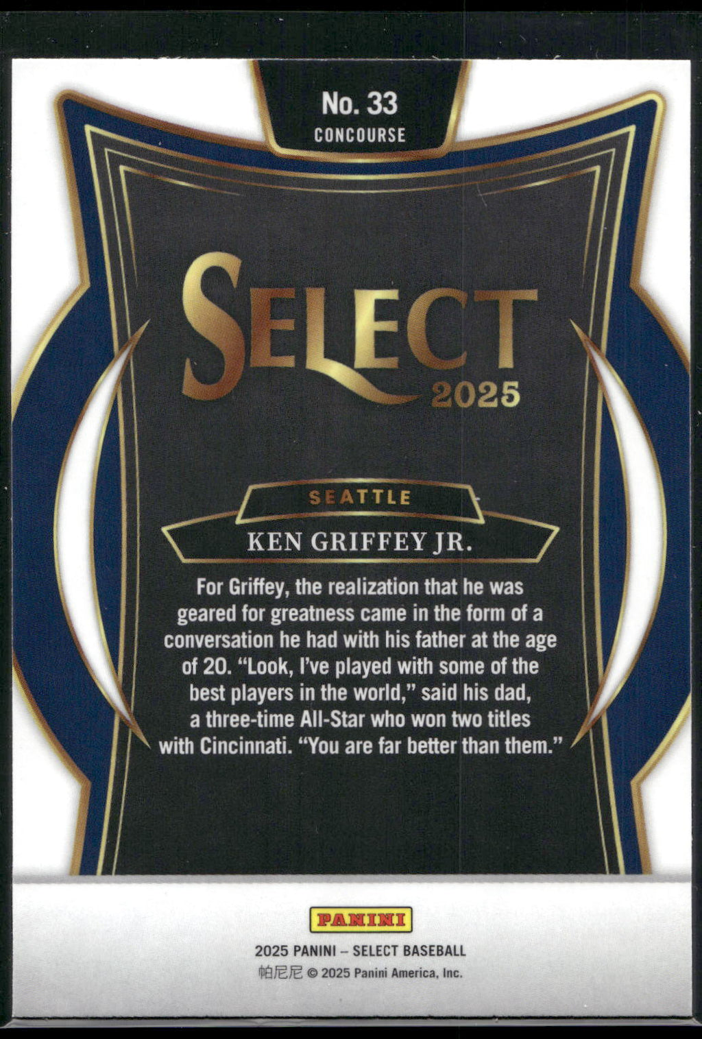 2025 Panini Select #33 Ken Griffey Jr.
