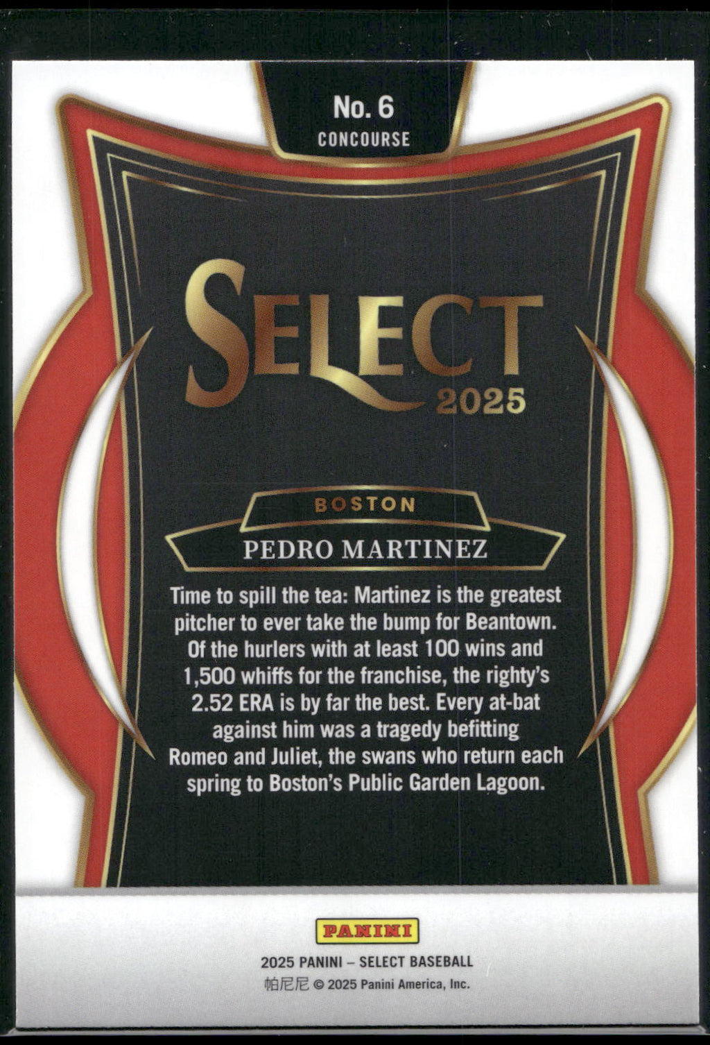 2025 Panini Select #6 Pedro Martinez